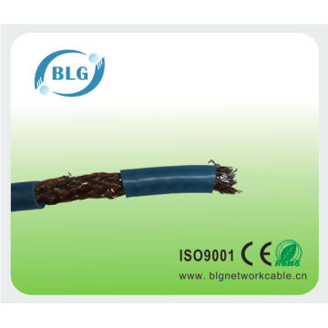 Cable coaxial doble blindaje de alambre de cobre revestido de plata